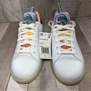 Adidas Womens Stan Smith White Collegiate Green Sneaker Shoes Rare Size 6 FZ3631
